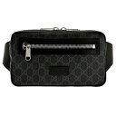 【P5倍 5/3 0時-5/6 24時】GUCCI グッチ ウエストポーチ メンズ GGスプリーム ブラック 474293 K9RRN 1095