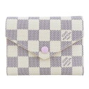 ルイヴィトン ダミエ 財布（レディース） 【P2倍 5/3 0時-5/6 24時】ルイヴィトン LOUIS VUITTON 三つ折り財布 ダミエ・アズール ポルトフォイユ・ヴィクトリーヌ N64022