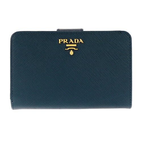 プラダ 財布（レディース） 【P10倍 5/9 20時-5/12 24時】プラダ PRADA 二つ折り財布 レディース ブルー 1ML225 QWA F0016 BLUETTE