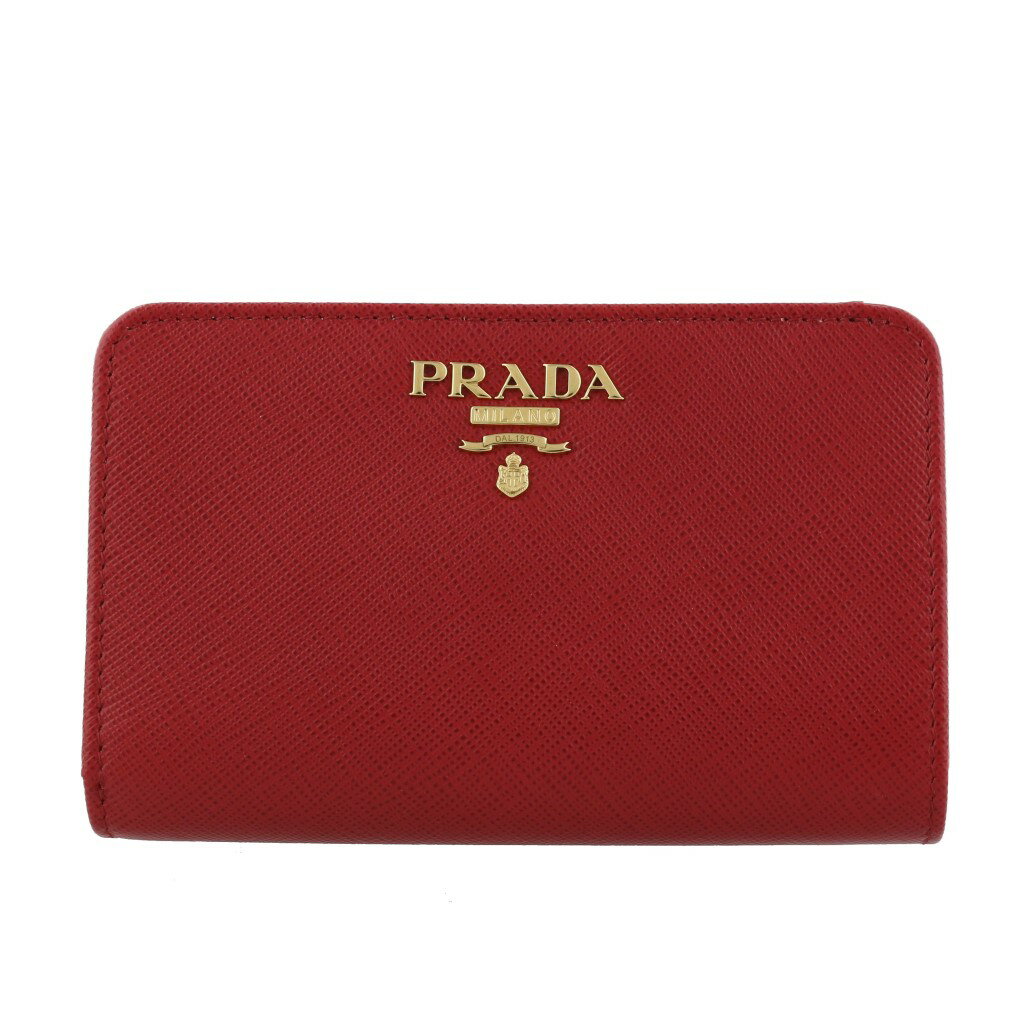 プラダ PRADA 二つ折り財布 レディース レッド 1ML225 QWA F068Z FUOCO