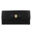 フェラガモ Ferragamo 長財布 レディース ヴァラリボン ブラック 22D154 683509 BLACK