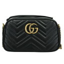 グッチ ショルダーバッグ（レディース） 【P5倍 5/9 20時-5/12 24時】グッチ GUCCI ショルダーバッグ レディース GGマーモント ブラック 447632 DTD1T 1000