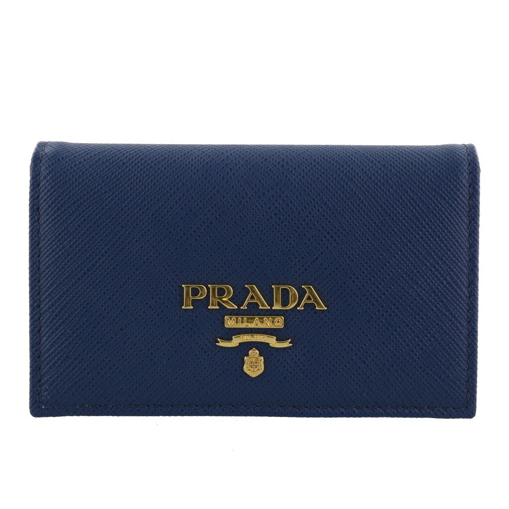 プラダ 名刺入れ 【P5倍 5/15 0時～5/16 2時】プラダ PRADA カードケース レディース ブルー 1MC122 QWA F0016 BLUETTE