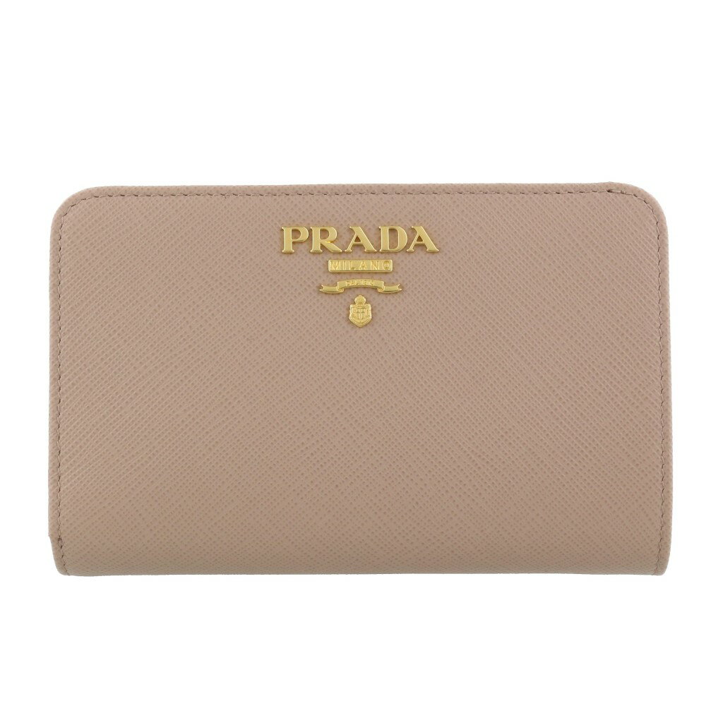 プラダ 財布（レディース） プラダ PRADA 二つ折り財布 レディース ピンクベージュ 1ML225 QWA F0236 CIPRIA