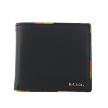 Paul Smith ポールスミス 二つ折り財布 メンズ ブラック M1A4833 AEDGE 78 BK