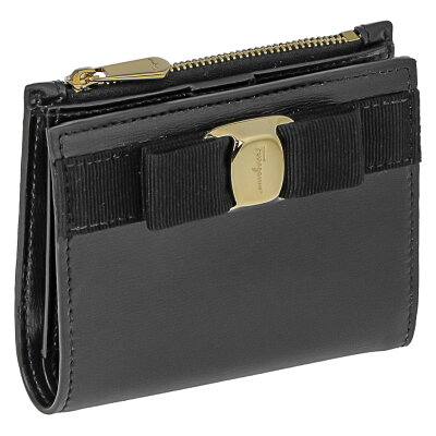 【P5倍 12/4 20時 〜12/6 24時】フェラガモ Ferragamo 二つ折り財布 レディース NEW VARA ブラック 22E009 0734500 NERO