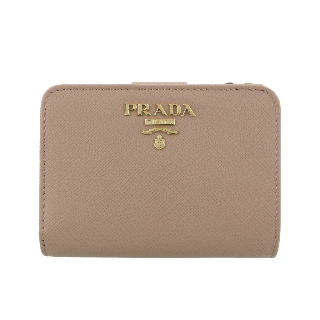 プラダ PRADA 二つ折り財布 レディース ピンクベージュ 1ML018 QWA F0236 CIPRIA