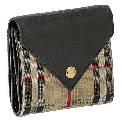 【P5倍 12/9 0時 〜12/11 2時】バーバリー BURBERRY 二つ折り財布 レディース ブラック 8026114 BLACK
