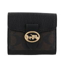 【P5倍 5/9 20時〜5/11 24時】コーチ アウトレット COACH 二つ折り財布 シグネチャー ブラウン ブラック 7250 IMAA8(4)