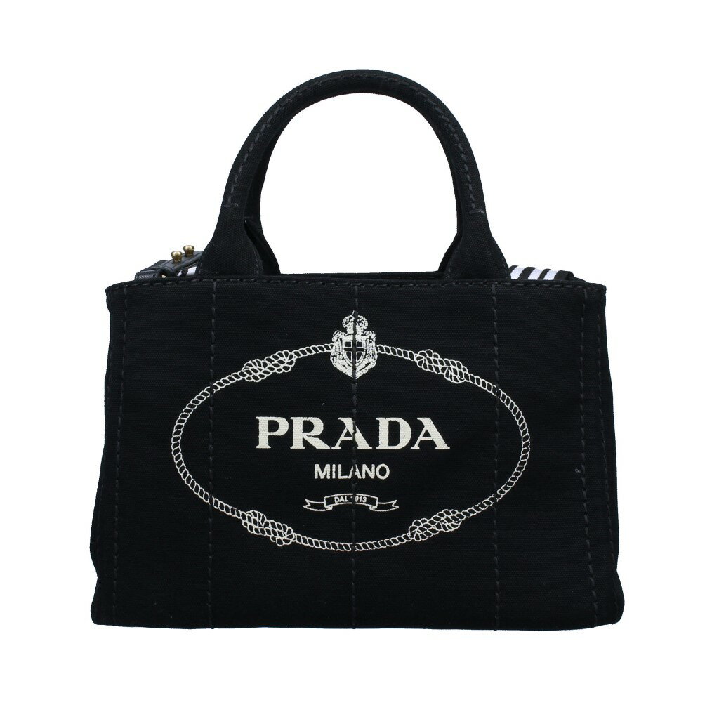 PRADA プラダ トートバッグ レディース カナパ ブラック 1BG439 V ROO ZKI F0N12 NERO+TALCO