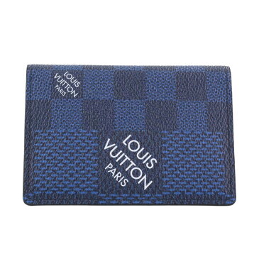 LOUIS VUITTON ルイヴィトン カードケース メンズ ダミエ グラフィット ブルー N60430 マリーヌ