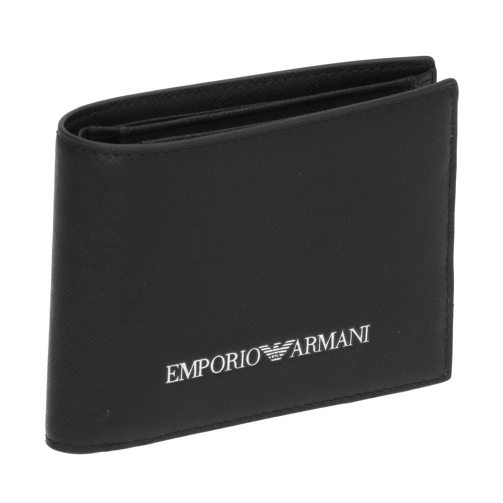 アルマーニ 財布（メンズ） 【P5倍 5/15 0時～5/16 2時】エンポリオアルマーニ EMPORIO ARMANI 二つ折り財布 メンズ ブラック Y4R165 Y020V 81072