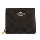 【P10倍 3/29 10時～4/1 24時】コーチ アウトレット COACH 二つ折り財布 レディース ブラウン/ブラック C3309 IMAA8