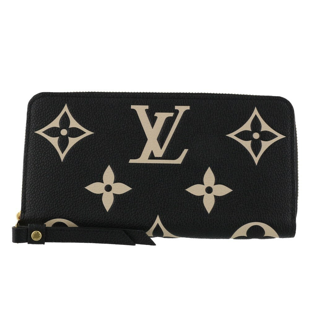 ルイヴィトン LOUIS VUITTON 長財布 アンプラント ジッピー ウォレット ブラックベージュ M80481