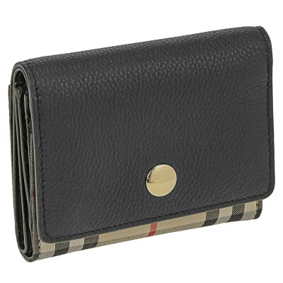 【P5倍 12/9 0時 〜12/11 2時】バーバリー BURBERRY 三つ折り財布 レディース ブラック 8025998 BLACK