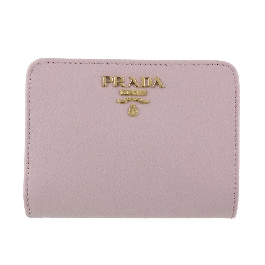 【P10倍 5/3 0時-5/6 24時】PRADA プラダ 二つ折り財布 レディース ピンク 1ML018 QWA F0E18 ALABASTRO