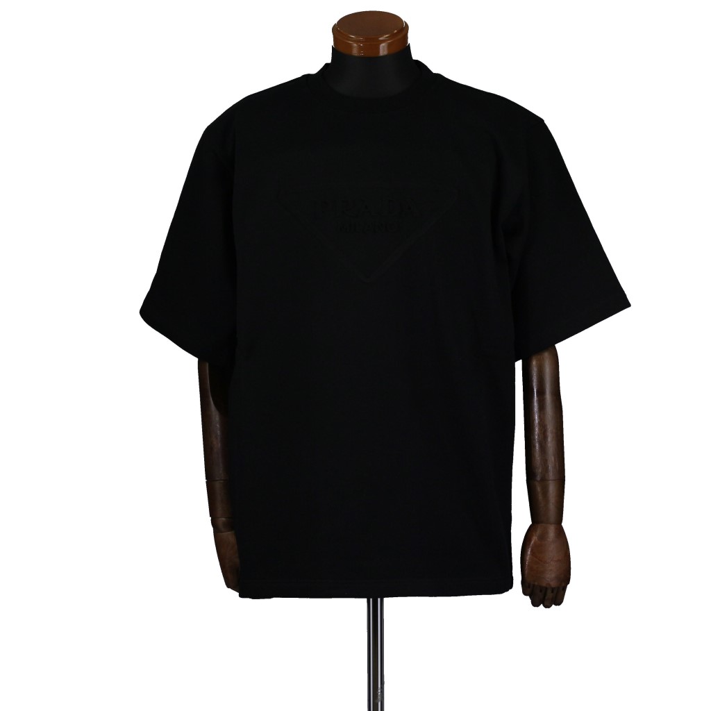 プラダ PRADA Tシャツ メンズ Mサイズ ブラック UJN773 S 212 1ZX4 F0002 NERO