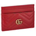 グッチ 名刺入れ 【P5倍 5/3 0時-5/6 24時】グッチ GUCCI カードケース レディース GGマーモント レッド 443127 DTD1T 6433