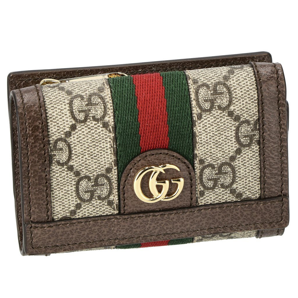 グッチ 財布（レディース） 【P5倍 6/1 0時 ～ 6/2 24時】グッチ GUCCI 三つ折り財布 レディース オフィディア ブラウン 644334 96IWG 8745