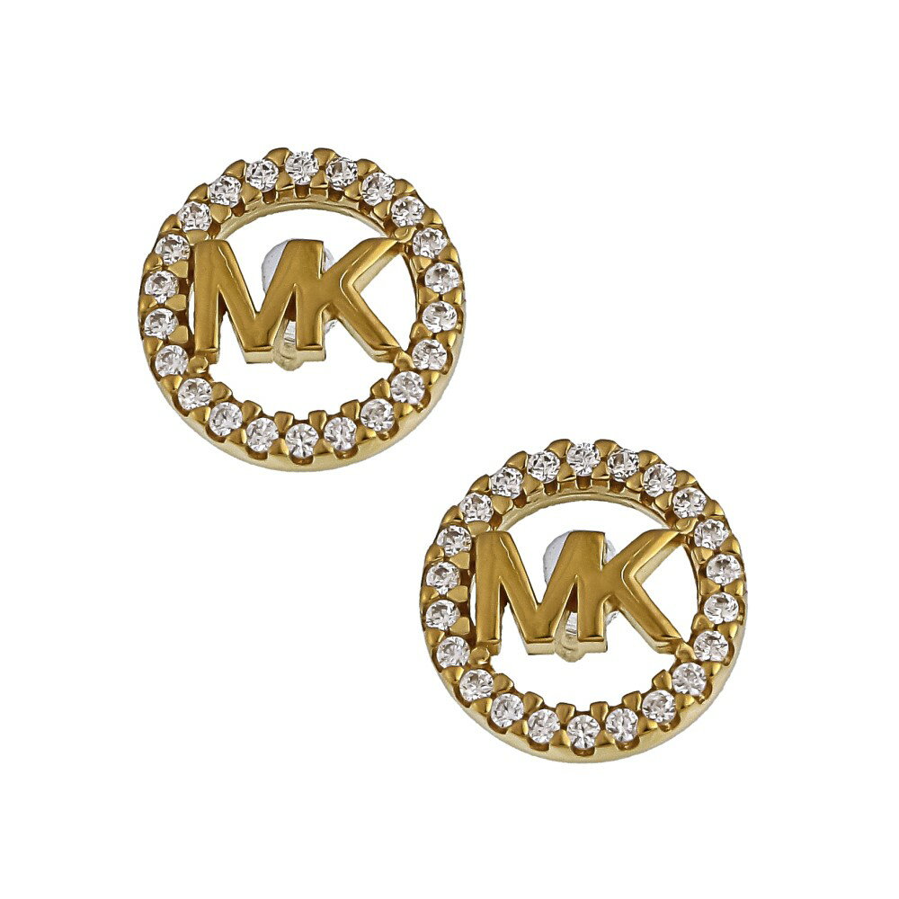 【P10倍 6/4 20時 ～ 6/6 10時】MICHAEL KORS マイケルコース ピアス レディース MKロゴ パヴェ ピンクゴールド MKC1247