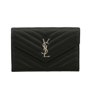 SAINT LAURENT PARIS サンローランパリ チェーンウォレット レディース ブラック 393953 BOW02 1000 NERO