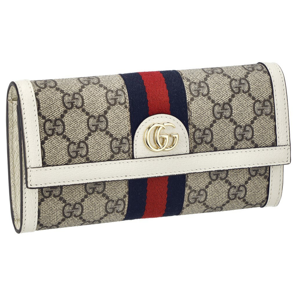 グッチ 財布（レディース） 【P5倍 5/15 0時～5/16 2時】グッチ GUCCI 長財布 レディース オフィディア ホワイト 523153 96IWG 9794 BEIGE WHITE