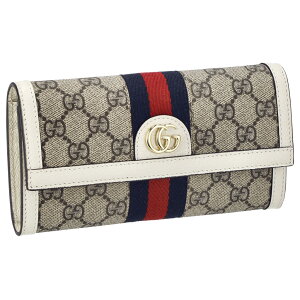 【P2倍 6/22 20時〜6/25 24時】グッチ GUCCI 長財布 レディース オフィディア ホワイト 523153 96IWG 9794 BEIGE WHITE