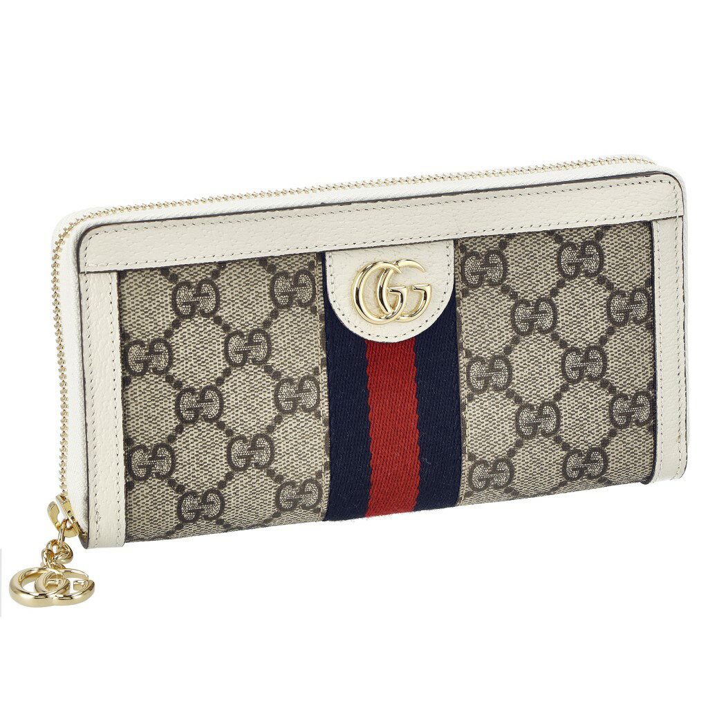 グッチ 財布（レディース） 【P5倍 6/4 20時 ～ 6/6 10時】グッチ GUCCI 長財布 レディース オフィディア ホワイト 523154 96IWG 9794 BEIGE WHITE