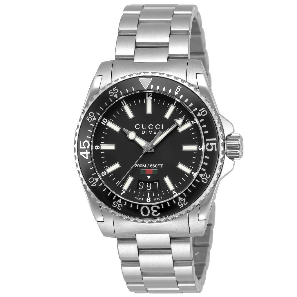 グッチ 腕時計（メンズ） グッチ GUCCI 腕時計 メンズ DIVE ブラック YA136301A