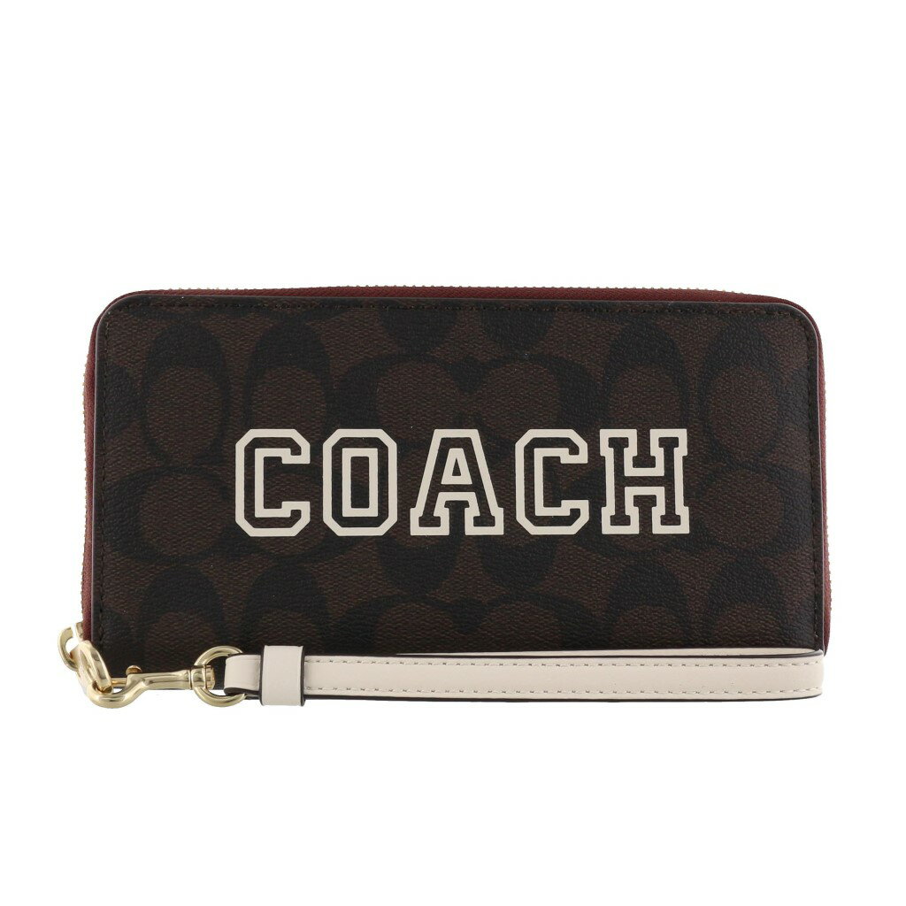 【P10倍 5/15 0時～5/16 2時】コーチ アウトレット COACH 長財布 レディース ブラウン チョークマルチ CB856 IMUOC