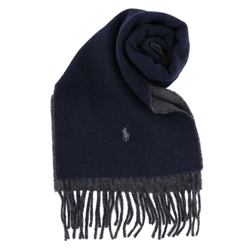 ラルフローレン 【P5倍 5/9 20時-5/12 24時】ポロ ラルフローレン POLO RALPH LAUREN マフラー メンズ ネイビー PC0455 411 NAVY CHARCOAL