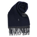 ラルフローレン 【P5倍 5/3 0時-5/6 24時】ポロ ラルフローレン POLO RALPH LAUREN マフラー メンズ ネイビー PC0455 411 NAVY CHARCOAL