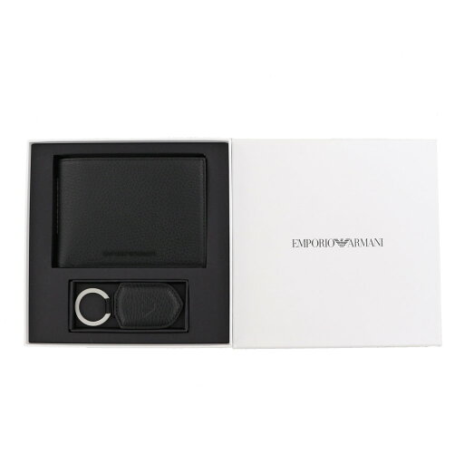 エンポリオ アルマーニ EMPORIO ARMANI 二つ折り財布 メンズ ブラック Y4R222 Y068E 80001 BLACK エンポリオ アルマーニ EMPORIO ARMANI 二つ折り財布 メンズ ブラック Y4R222 Y068E 80001 BLACK