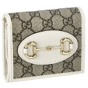 【P5倍 5/3 0時〜5/6 24時】グッチ GUCCI 二つ折り財布 レディース ホースビット 1955 ホワイト 621891 92TCG 9761(4)