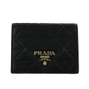 プラダ PRADA 二つ折り財布 レディース ブラック 1MV204 2CLU F0002 NERO