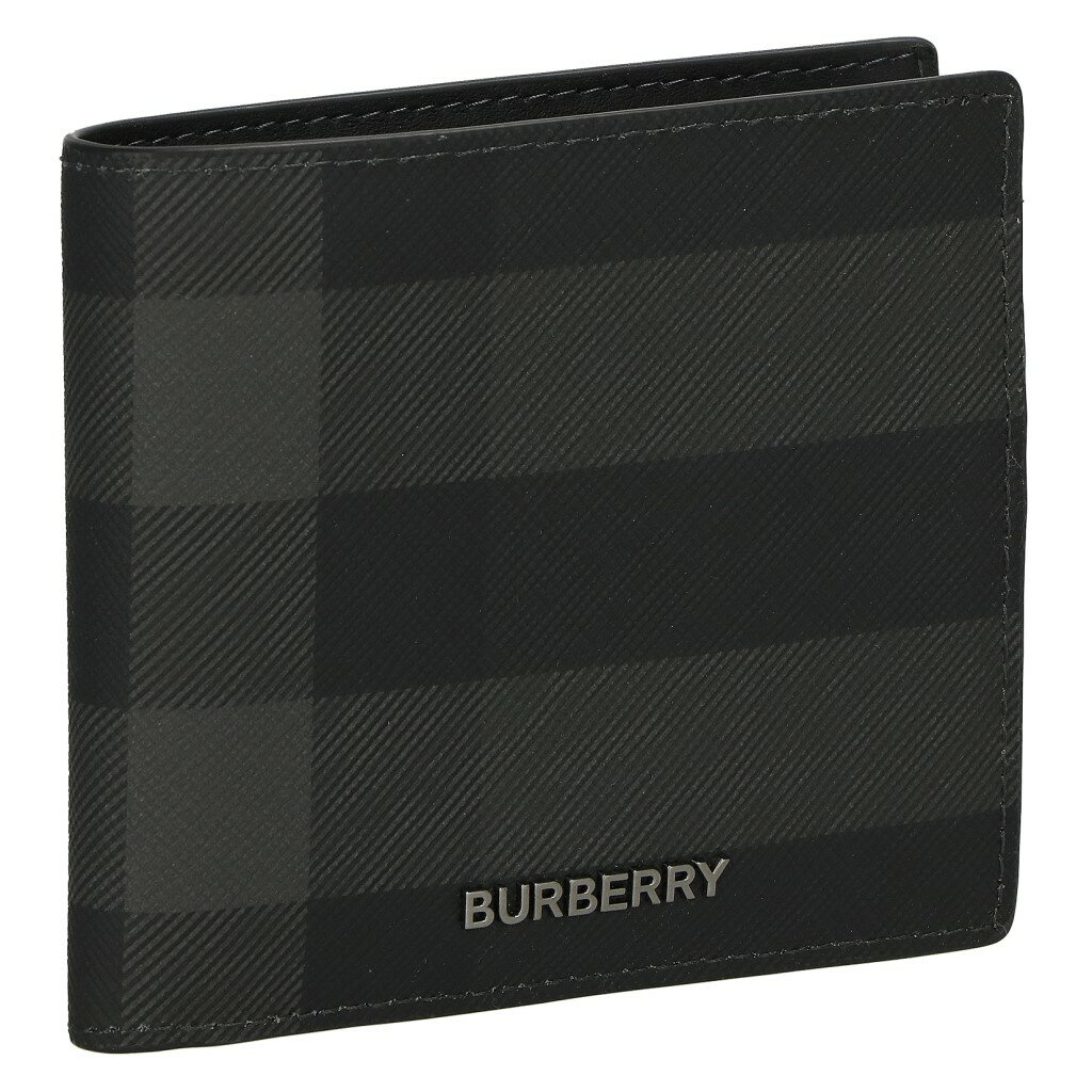 バーバリー バーバリー BURBERRY 二つ折り財布 メンズ ブラック 8064604 A1208 チャコールチェック