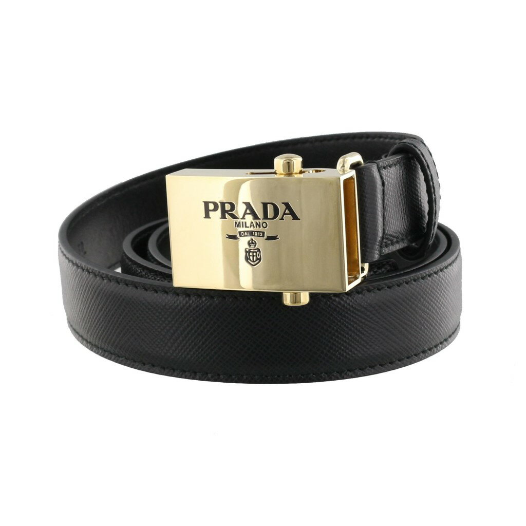 プラダ 【P10倍 5/15 0時～5/16 2時】プラダ PRADA ベルト メンズ 75 ブラック 1CC476 053 F0002 NERO