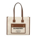 バーバリー トートバッグ（レディース） バーバリー BURBERRY トートバッグ レディース ツートン フレヤ ブラウン 8044138 NATURAL TAN