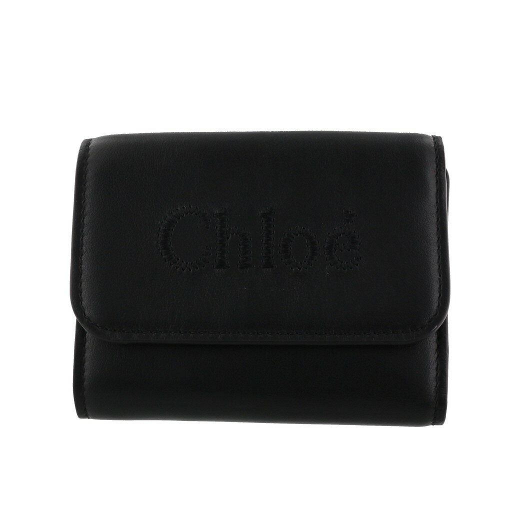 クロエ ミニ財布 レディース クロエ Chloe 三つ折り財布 ミニ財布 レディース ブラック CHC23AP874 I10 001 BLACK