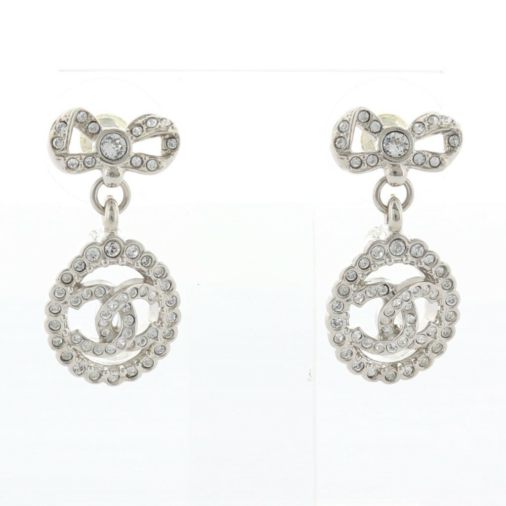 シャネル ピアス（レディース） シャネル CHANEL ピアス レディース シルバー AB9238 B09019 NK116 SILVERxRHINESTONE