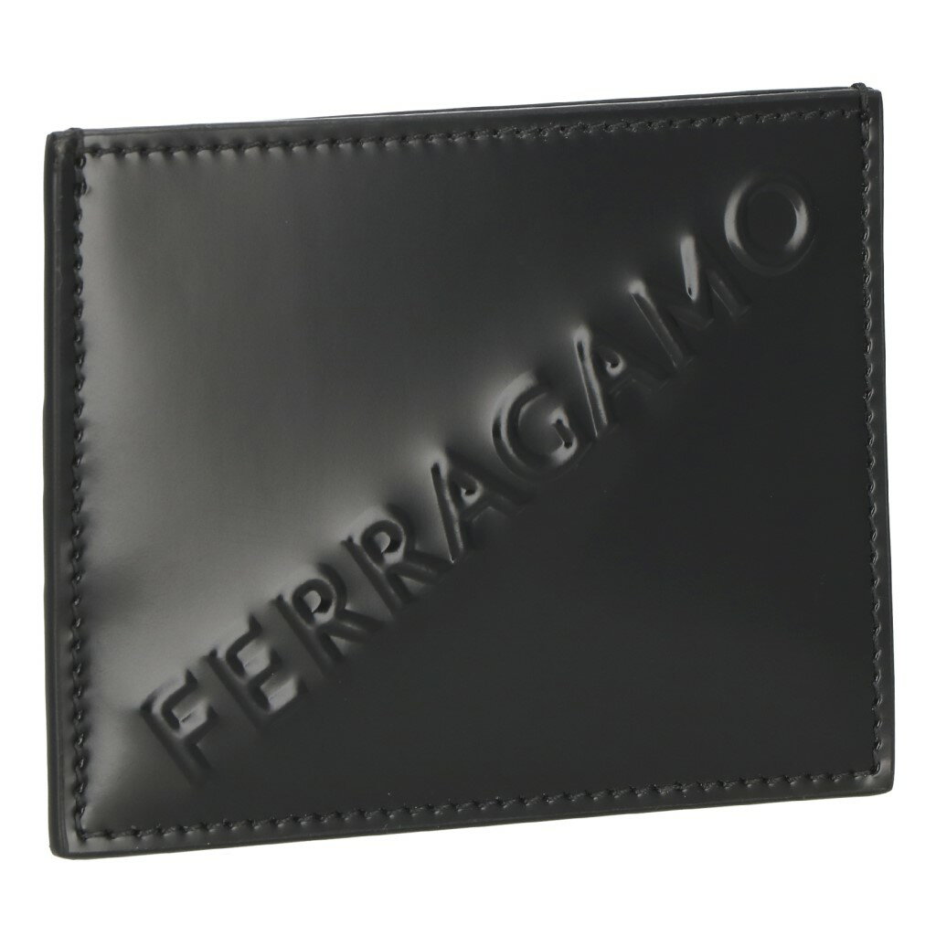 フェラガモ 名刺入れ（メンズ） 【P5倍 5/9 20時-5/12 24時】フェラガモ Ferragamo カードケース メンズ ブラック 661204 NER