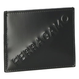 フェラガモ 定期入れ（メンズ） 【P5倍 5/3 0時-5/6 24時】フェラガモ Ferragamo カードケース メンズ ブラック 661204 NER