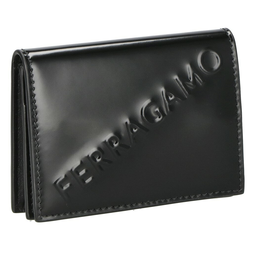 フェラガモ 名刺入れ（メンズ） 【P5倍 6/1 0時 ～ 6/2 24時】フェラガモ Ferragamo カードケース メンズ ブラック 661211 NER