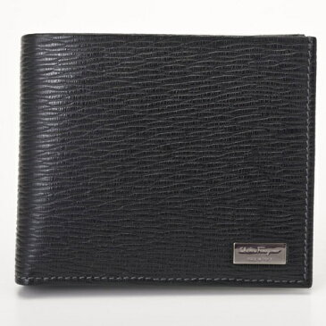 Ferragamo フェラガモ 二つ折り財布 メンズ ブラック 667070 351306 NERO