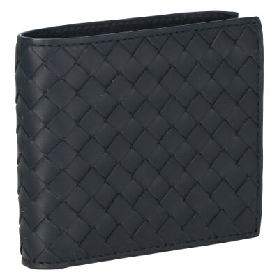 【P2倍 5/9 20時〜5/11 24時】ボッテガヴェネタ 二つ折り財布 メンズ イントレチャート ネイビー BOTTEGA VENETA 193642 V4651 4059