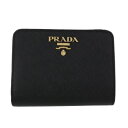 プラダ 革二つ折り財布 レディース PRADA プラダ 二つ折り財布 レディース ブラック 1ML018 ZLP F061H NERO+IBISCO