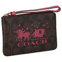 コーチアウトレット 【P10倍 5/3 0時-5/6 24時】コーチ アウトレット ポーチ レディース ブラウン/ルージュ COACH OUTLET CN755 IMWA0