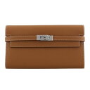 【P2倍 7/9 0時〜7/11 2時 】エルメス ケリーロング ゴールド ヴォーエプソン シルバー金具 B刻印 HERMES Kelly Long
