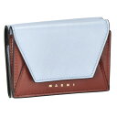 }j O܂z fB[X Cgu[ MUSEO TRIFOLD YEN WALLET TONE MARNI PFMO0056U1 P2644 ZO612 LAKE/REDWOOD