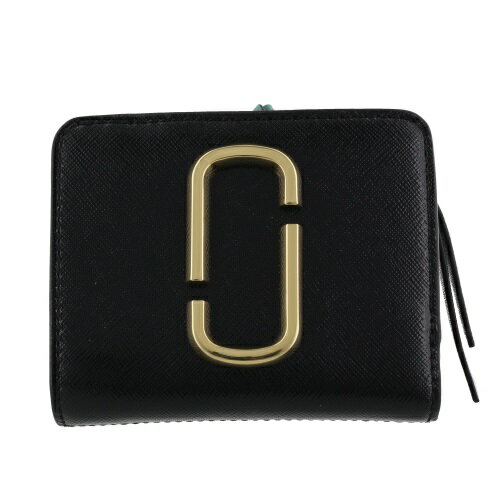 マークジェイコブス 二つ折り財布 レディース SNAPSHOT ブラック Marc Jacobs M0013360 012 BLACK HONEY GINGER MULTI